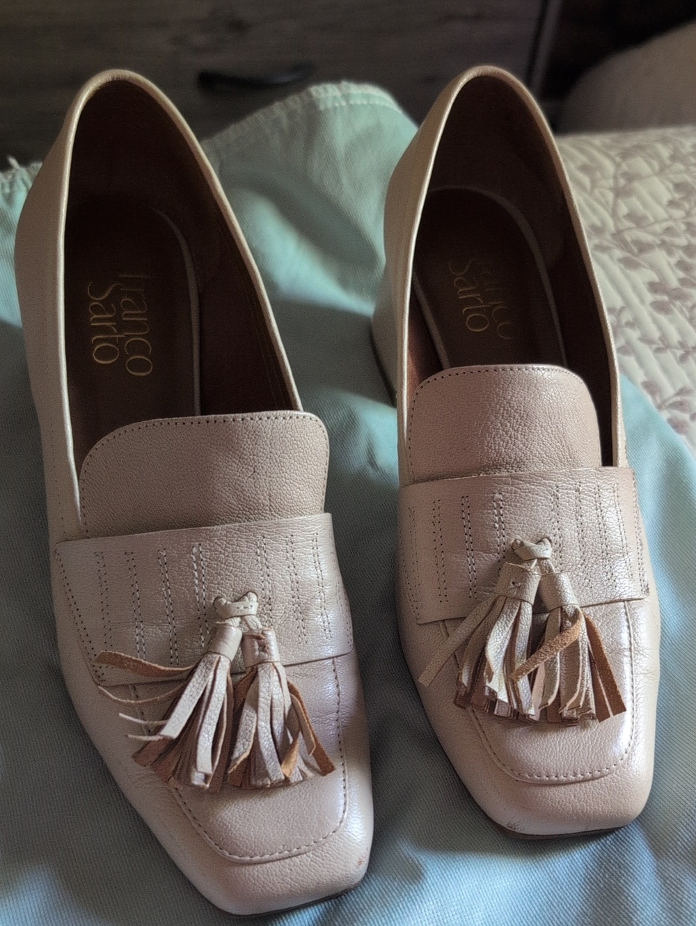 Franco Sarto Blush Tassel Loafers